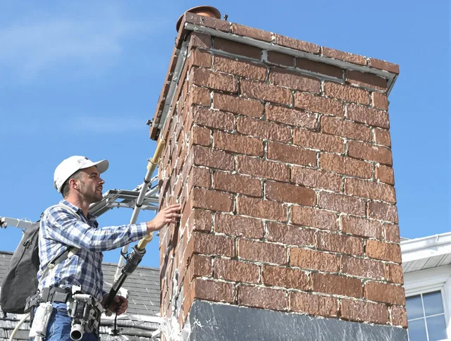 Brickwork for a chimney rebuild by Downey Chimney Sweep in Downey, CA