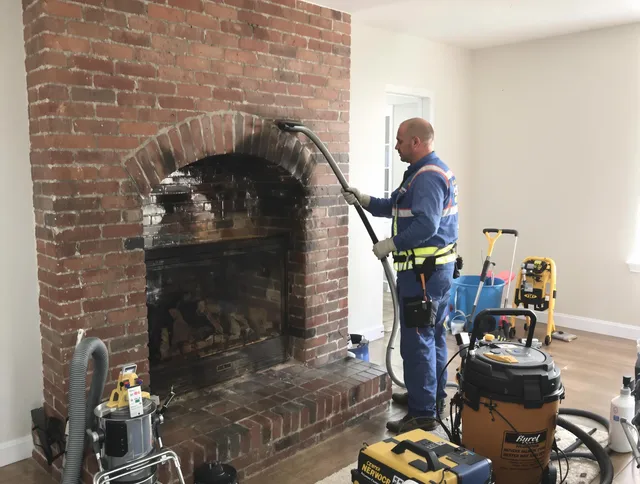 Downey Chimney Sweep expert performing detailed chimney sweep in Downey, CA