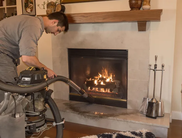 Routine fireplace upkeep by Downey Chimney Sweep in Downey, CA